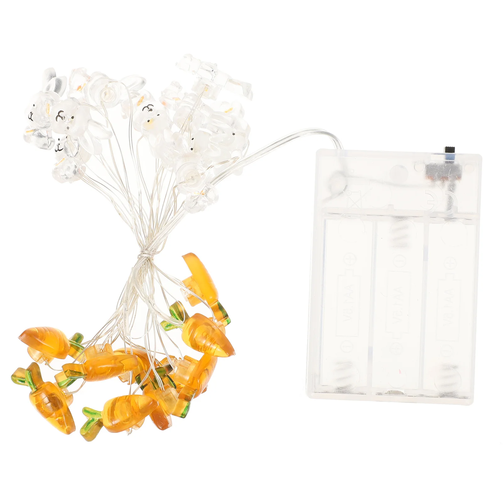 الأسلاك النحاسية LED أرنب عيد الفصح سلسلة ضوء براعة رائعة البلاستيك مصباح للزينة ساحة المنزل ديكور احتفالي #1