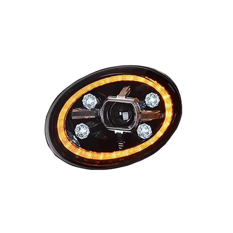 Suitable for Items 13 to 21 Year Beetle Headlight Assembly Modification LED Lens Diamond Daytime Running Light Fluid Turn signal