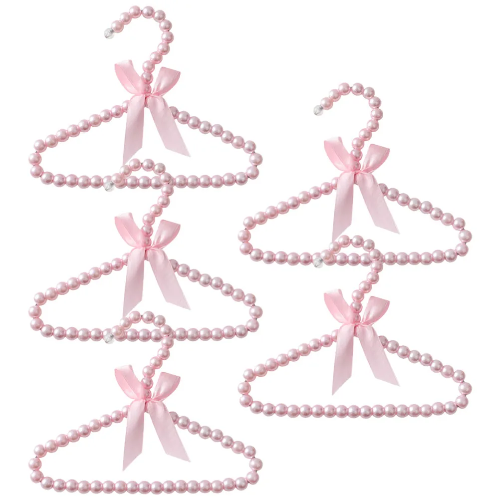 

5Pcs Pearl Clothes Hangers Compact Small Baby Toddler Clothing Organizer Lightweight Closet Hangers Pet Clothes Hanger