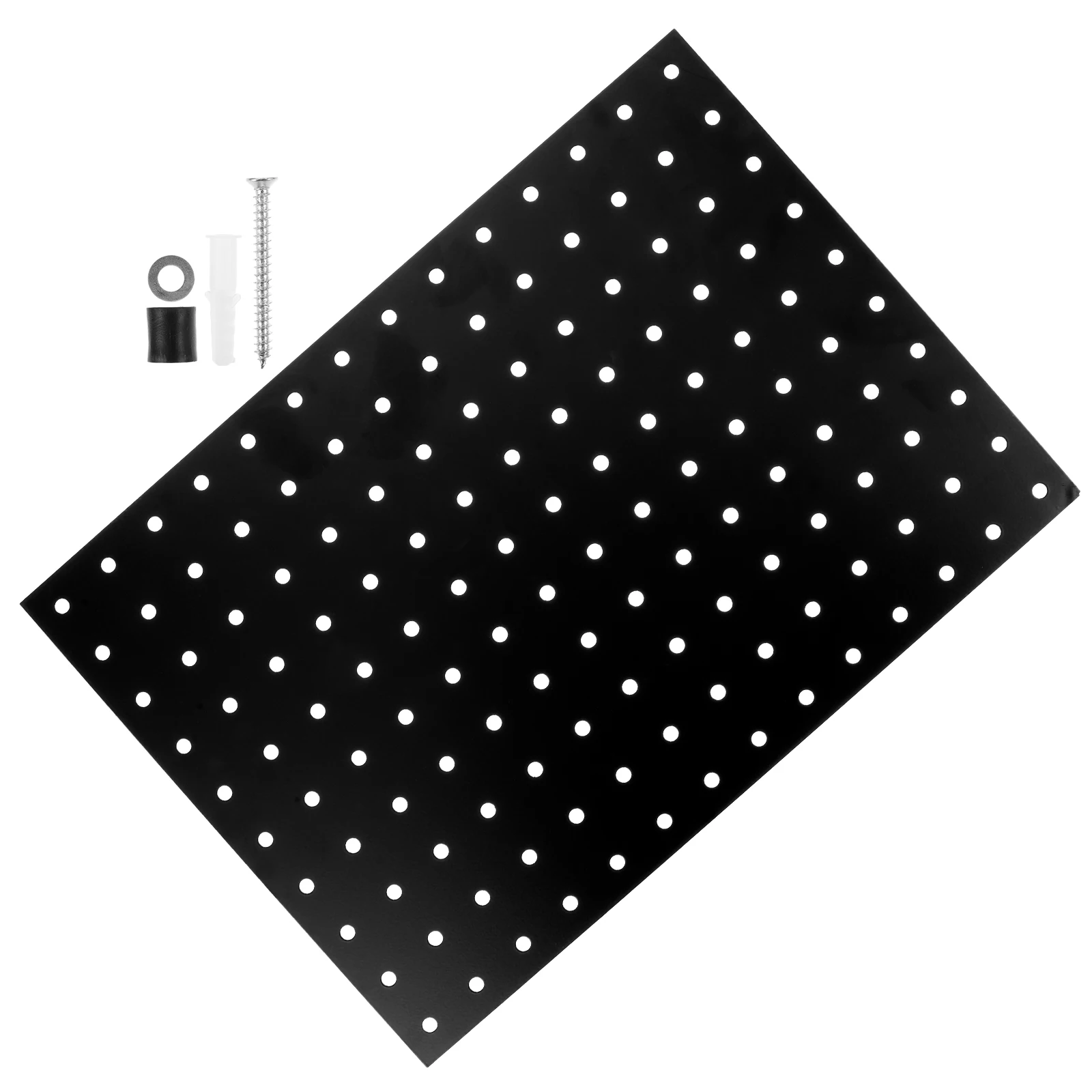 

Metal Pegboard Panel 35.6x25cm Black Single Wall Mount Tool Organizer Garage Storage Workshop Pegboard Panels Large Display