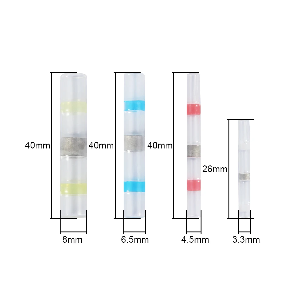 10/50PCS Thermal Shrinkage Electrical Car Wires Connector Solder Extrusion Terminals Block Cable Termination Wireway Clamping