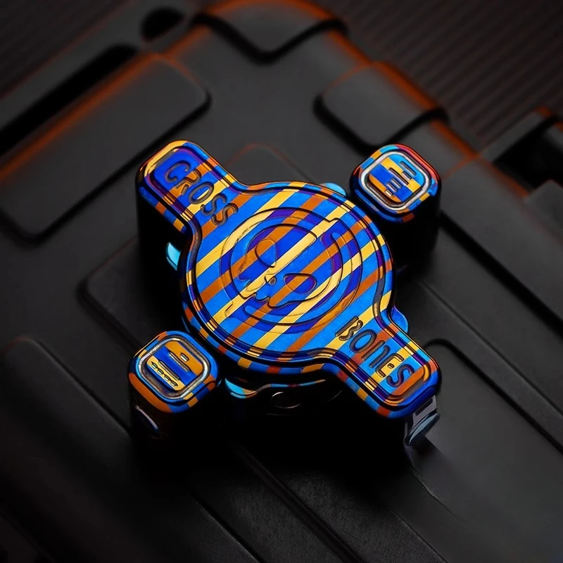 海賊旗骨メカニカルボーンポイント EDC メタルサイドプッシュ指先ジャイロ減圧デスクトップおもちゃ