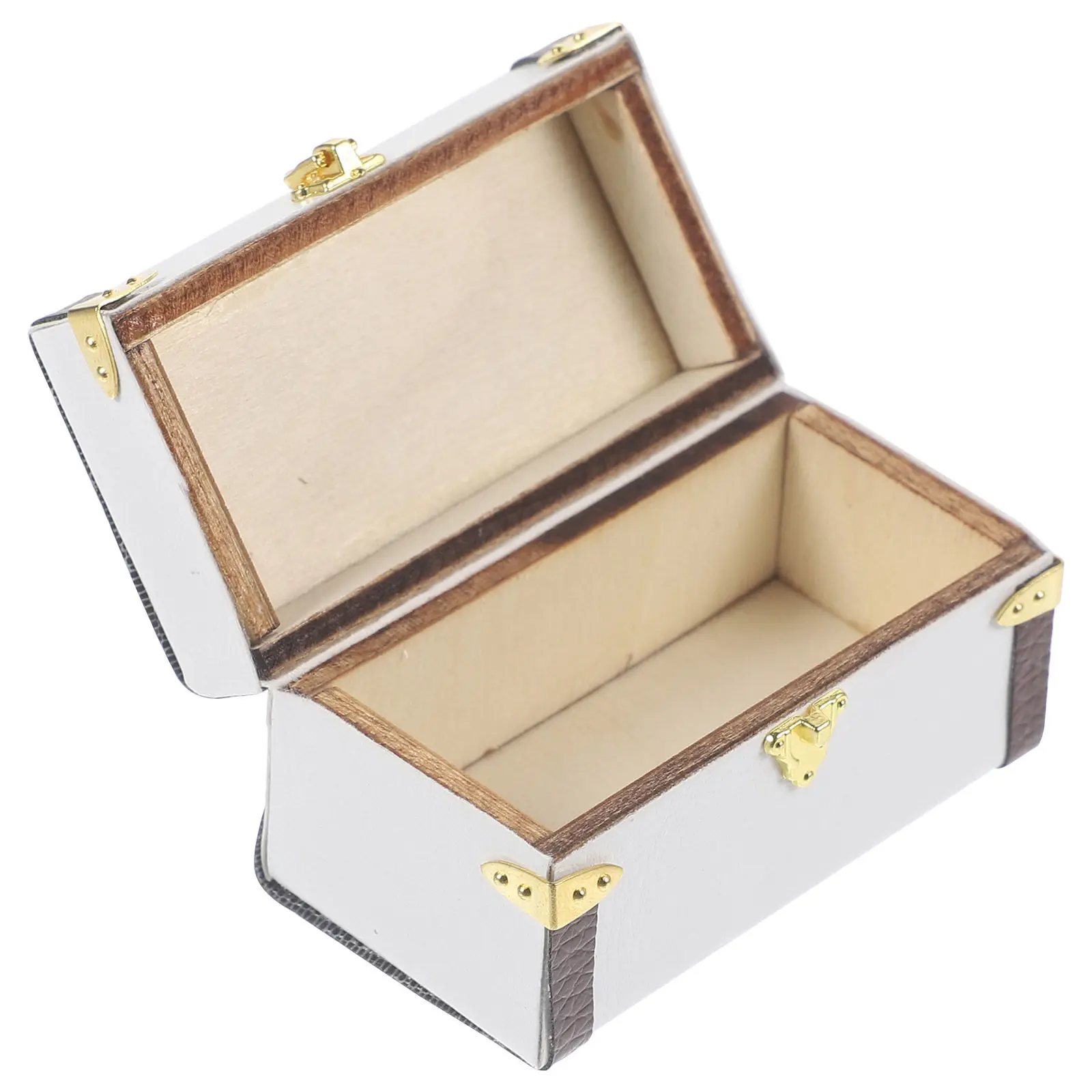 

1:12 Scale Miniature Vintage Suitcase Dollhouse Decoration Mini Storage Box Realistic Detail Home Layout