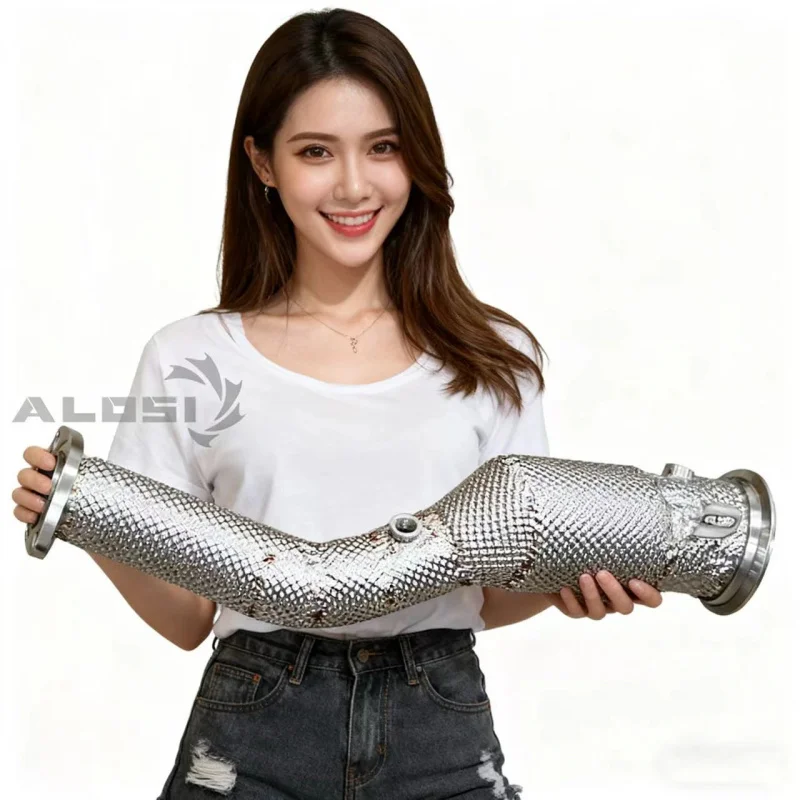 Professional manufacturing SS Racing Exhaust Downpipe Head with Heat Shield Retrofit Fit for Lexus GS200T GS300 2.0T 2015-2021