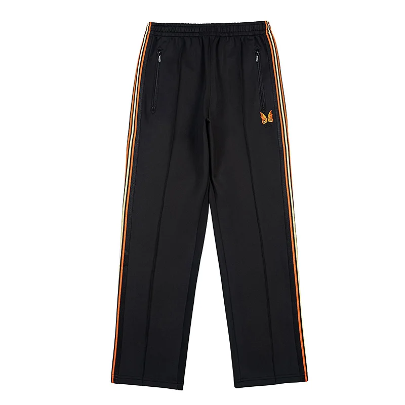 New Black Embroidery Logo Side Edge Stripe Weaving Pants Men Woman Fashion Street Loose Casual Joggers Sweatpants