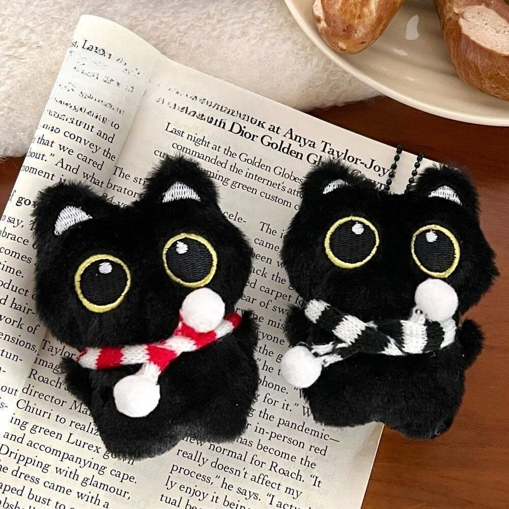 MINISO милый черный кот брелок идеально подходит для женщин дамы Хэллоуин Рождество день рождения рюкзак сумка кошелек украшение