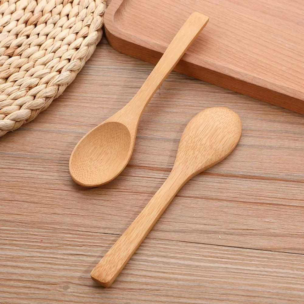 Bamboo Spoon Honey Tea Spoon Bamboo Honey Teaspoon Tableware Condiment Tool For Jam Salt Sugar Ice Cream Kitchen Utensils 1pcs