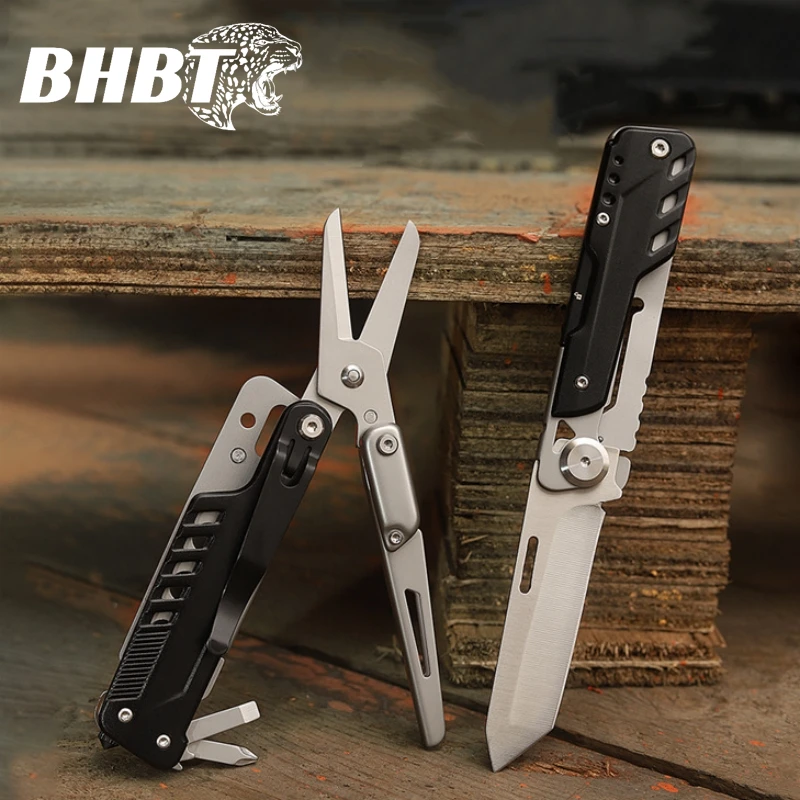 BHBT Outdoor Detachable Multi Function EDC Multitools Hand Tools Mini Pocket Folding Knife Scissors Screwdriver