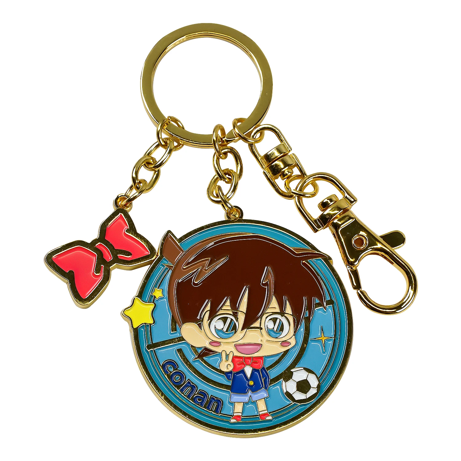 Anime Cartoon Detective Conan Zinc Alloy Keychain Conan KID Bag Pendant Accessories Anime peripheral Jewelry for gifts