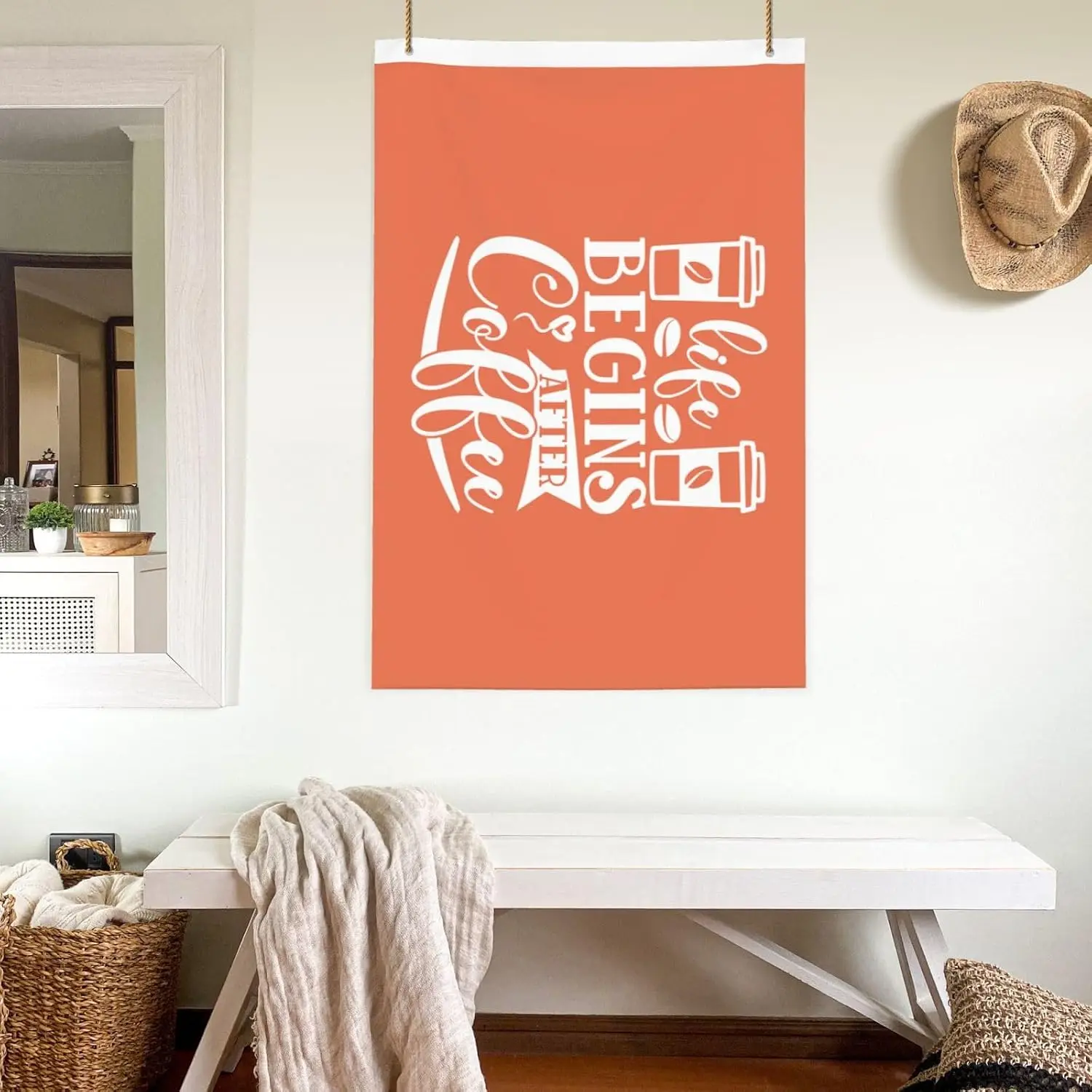 Flagicts 100% Polyester Life Begins After Coffee Flags