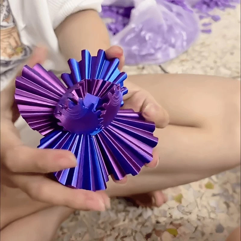 Gear Ball Sphère Engrenage Imprimée 3D – Fidget Anti-stress Steampunk Pour Enfants Et Adultes, Cadeau Créatif