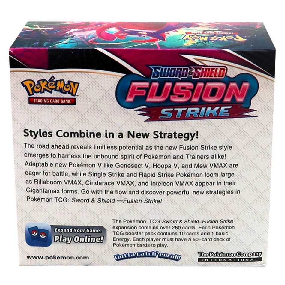 324Pcs Pokemon Cards TCG: Sun & Moon Fusion Strlke Booster Box Collectible Trading Pokemon Card Game Board Game