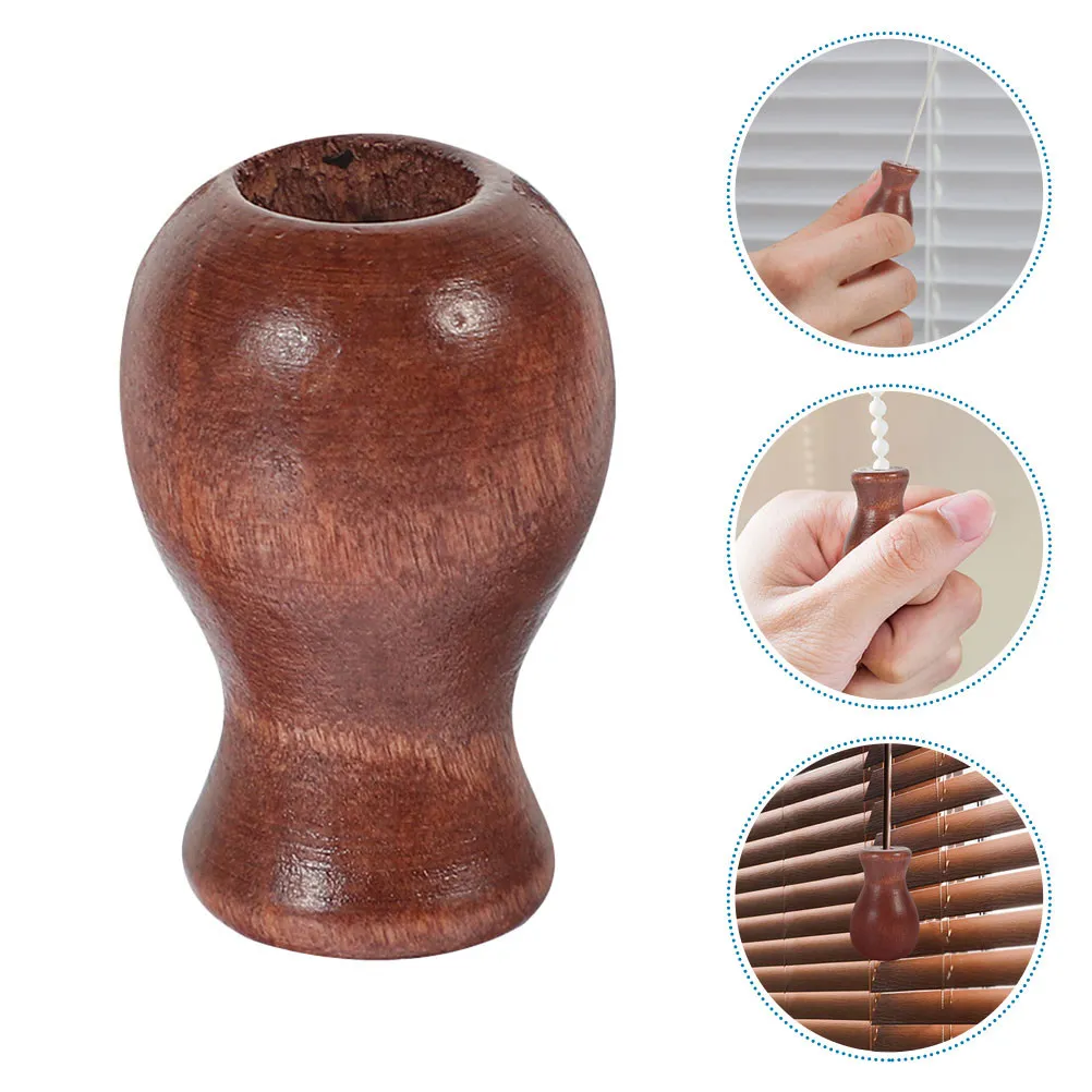 18Pcs Wood Cord Tassels Blind Pull Cord Knobs Elegant Window Curtain Drawstring Replacement for Roller Bamboo Shades