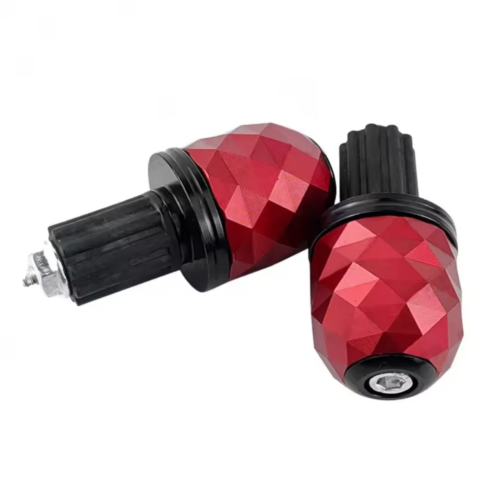 Rotating Ball Grip Motorcycle Handlebar Ends CNC Aluminum Alloy with Diamond Pattern for Various Motorcycle Types