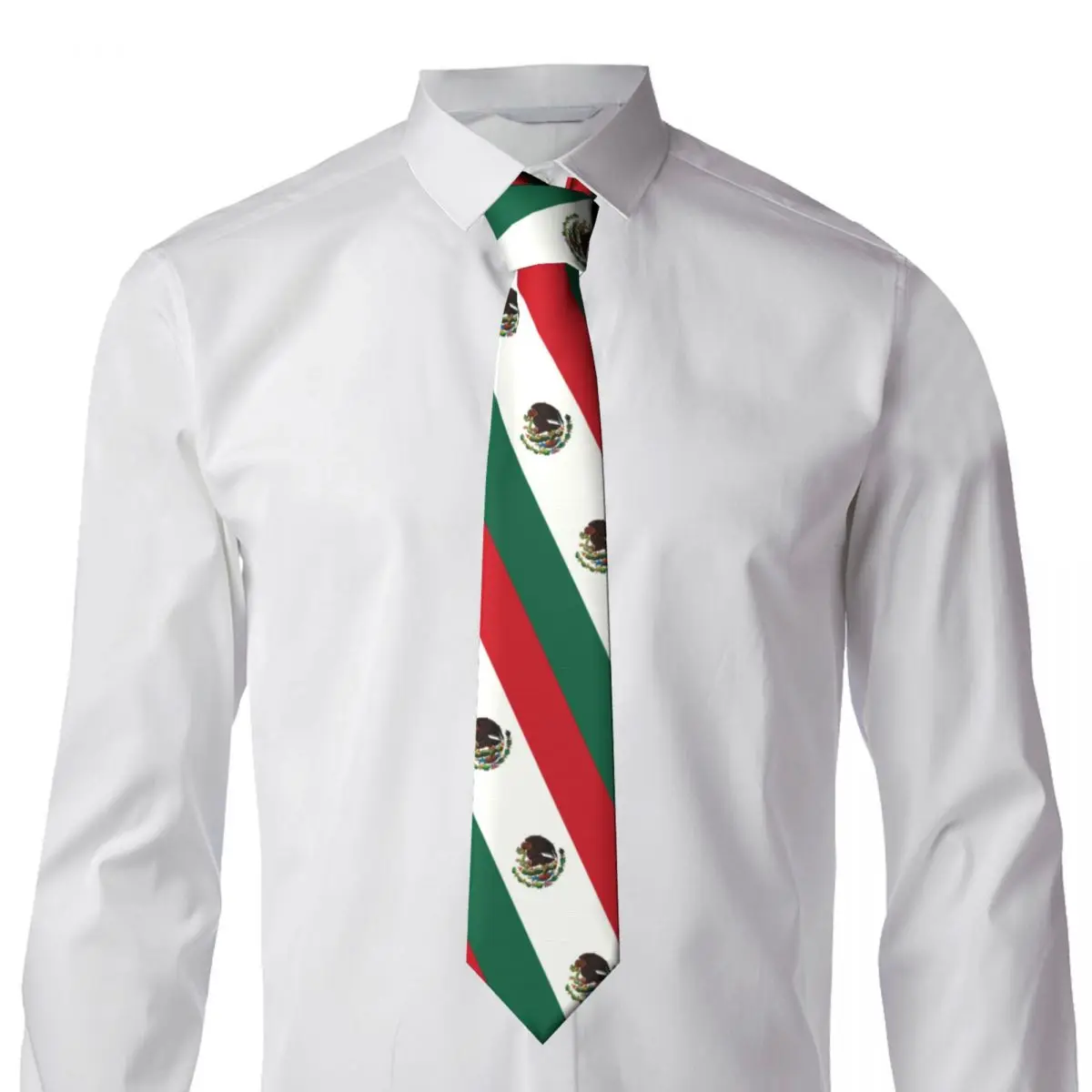 Mexico Flag Neckties Men\'s Customized Silk Neck Tie for Party