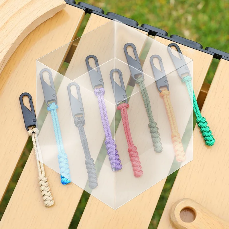 5Pcs Portable Outdoor Bag Zipper Puller Metal Zipper Head Slider Colorful