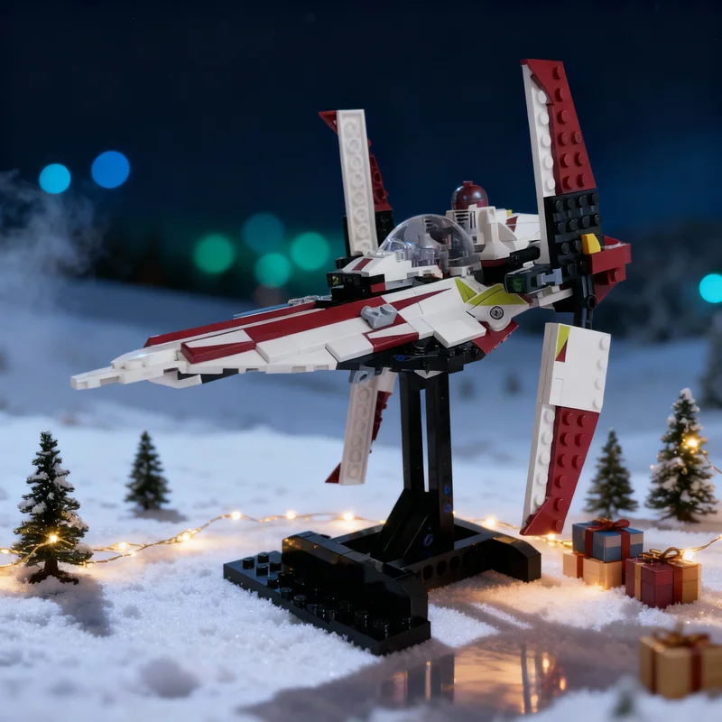 

254pcs MOC Star Battle Kenobi V Wing Starfighter Set Model Building Blocks Christmas Gifts Architecture Toys Creative Education