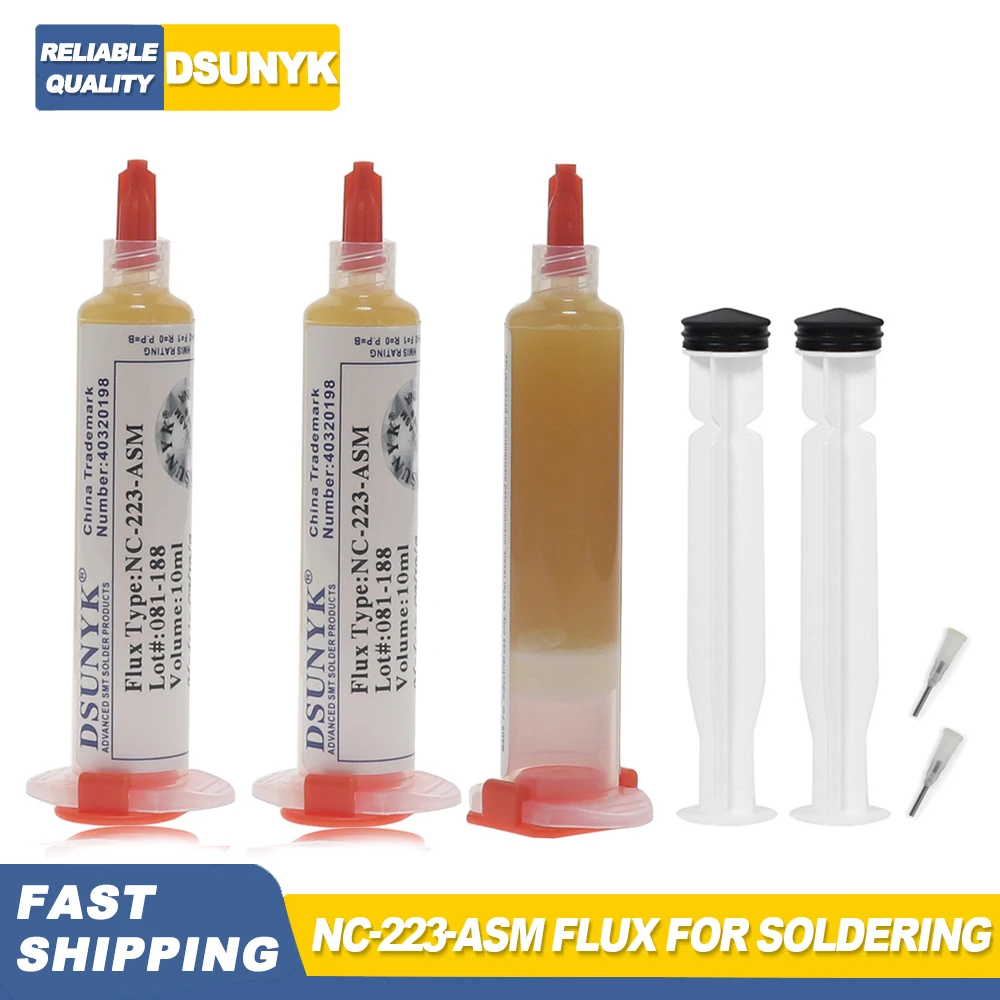 High Quality Rma 223 Flux 10cc PCB BGA Reballing Solder Flux Paste for Phone BGA IC Chips Repair  + Needles