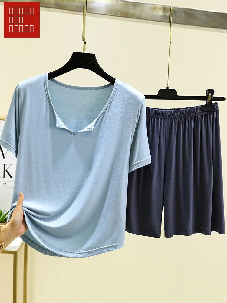 

Modal ort Sve Base irt Women Summer Loose Color Thin Casual V-Ne T-irt plus Size Home Wear Comfortable