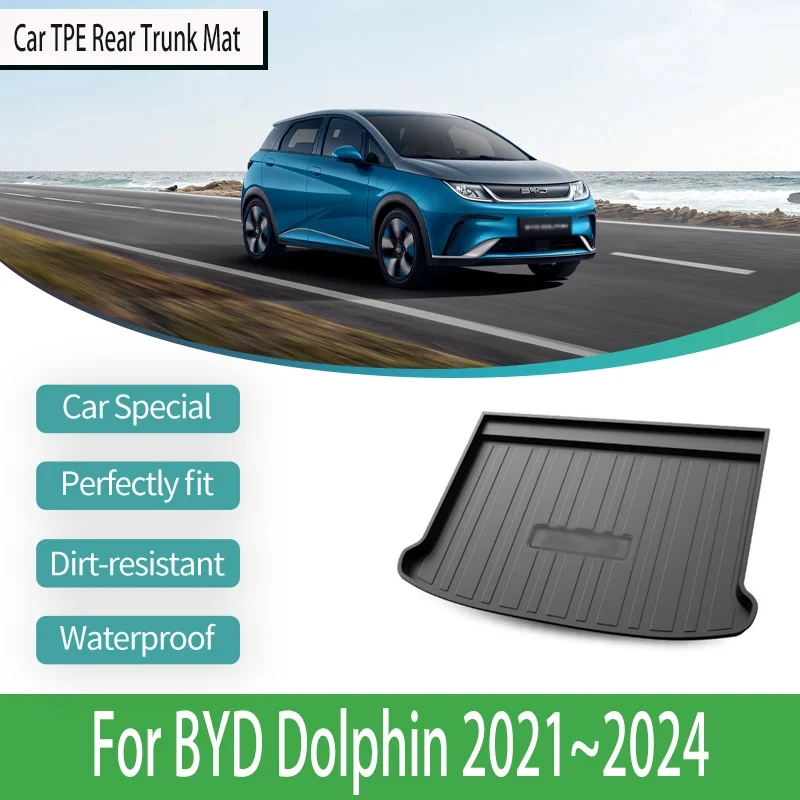 

Car Trunk Storage Pads For BYD Dolphin 2021~2024 TPE Auto Easy Clean Rear Tray Trunk Mat Carpets Automobile Interior Accessories