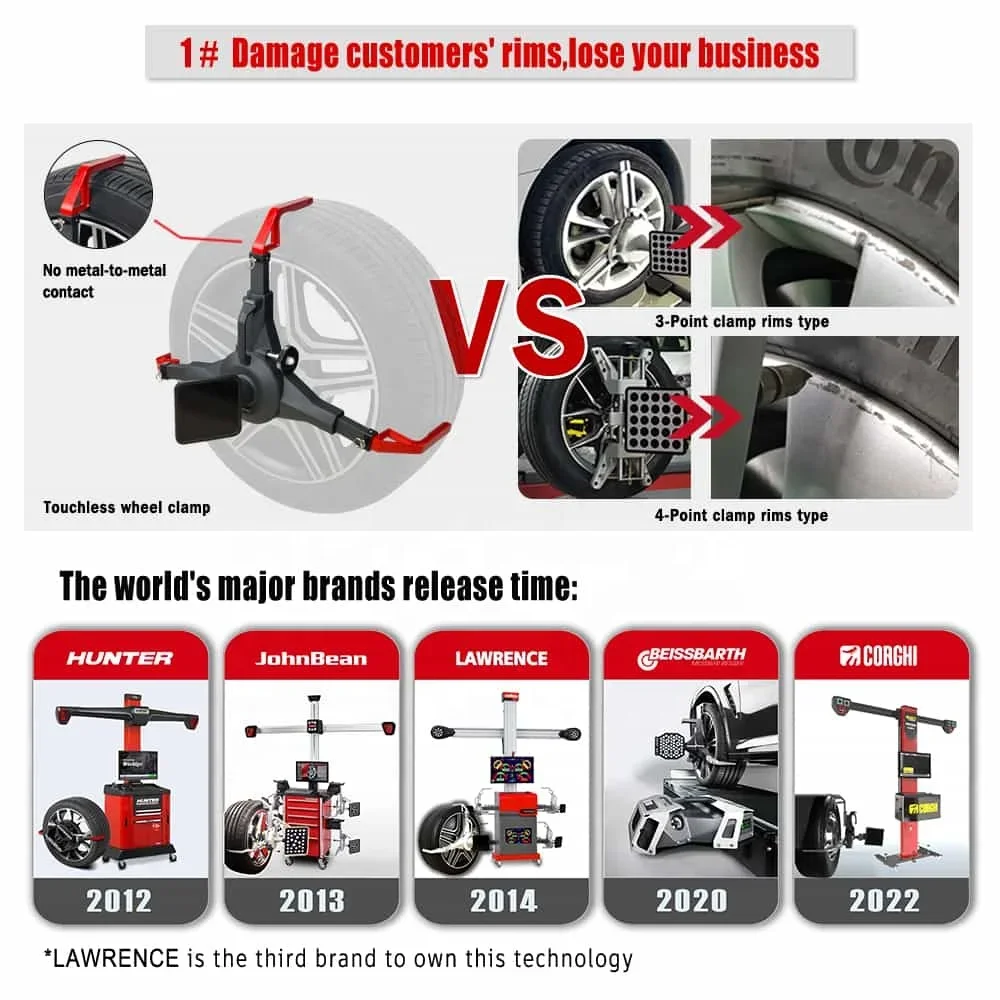 Touchless 3d Wheel Alignment Machine Multi-language Wheel Alignment For Auto Repair Equipment