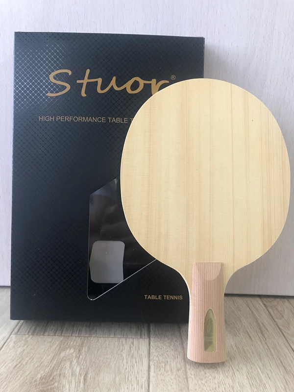 Stuor BLUE Carbon Hinoki Table Tennis Blade Hinoki Wood Ping Pong Racket 7 Layers With Fiber Carbon Fast Attack FL ST CS