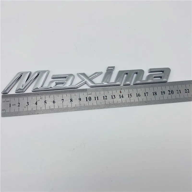 For Maxima Emblem Lower Case Letters Rear Trunk Lid Logo Name plate Badge Car Stickers