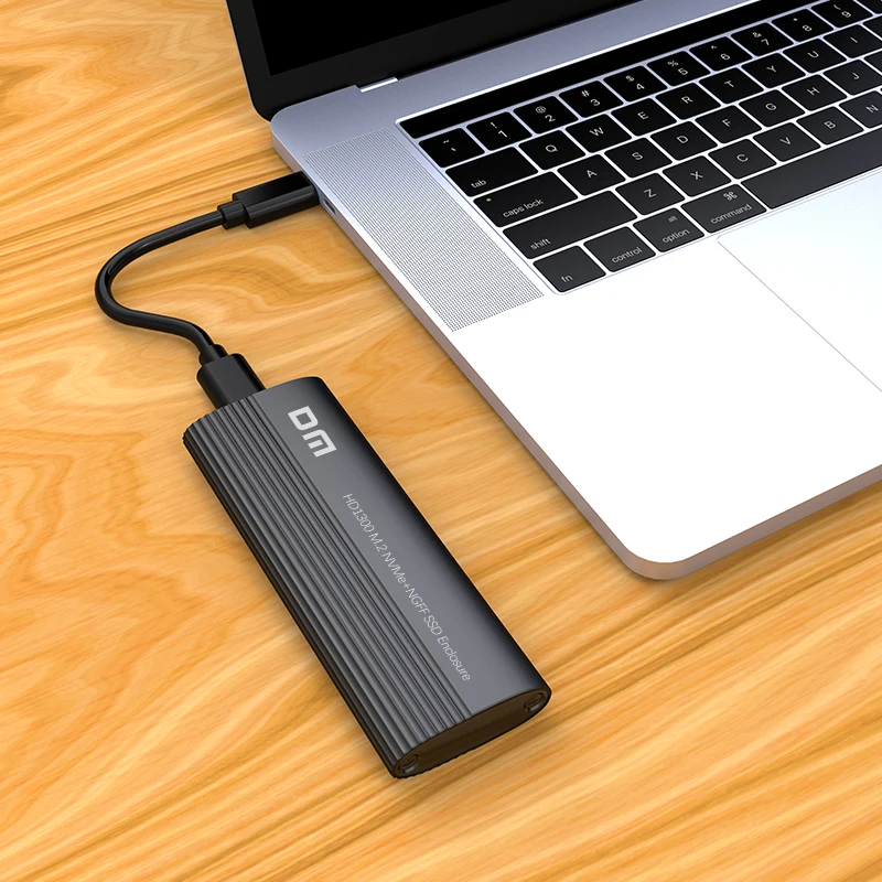 DM M.2 NVME/NGFF Dual protocol SSD Type-C Converter Adapter Enclosure Case Solid State Hard Disk Box HD1300