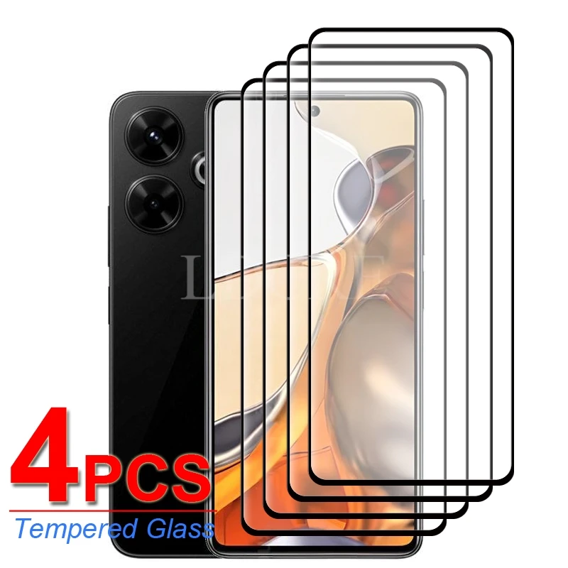 

4 Pcs For Xiaomi POCO M6 Plus Glass POCO M6 Plus Tempered Glass HD Flim Full Glue Phone Screen Protector Film POCO M6 Plus Glass