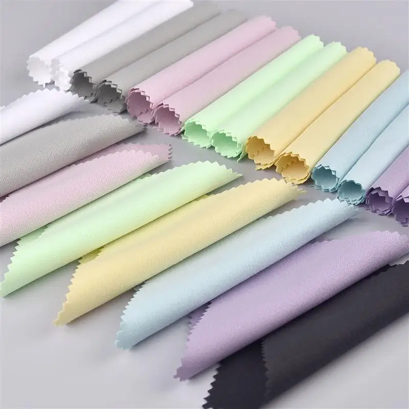 10Pcs/pack Multi Size Silver Polishing Cloth Jewelry Cleaning Anti Tarnish Reusable Soft Wiping Cloth Keep Jewelry Shining Tools