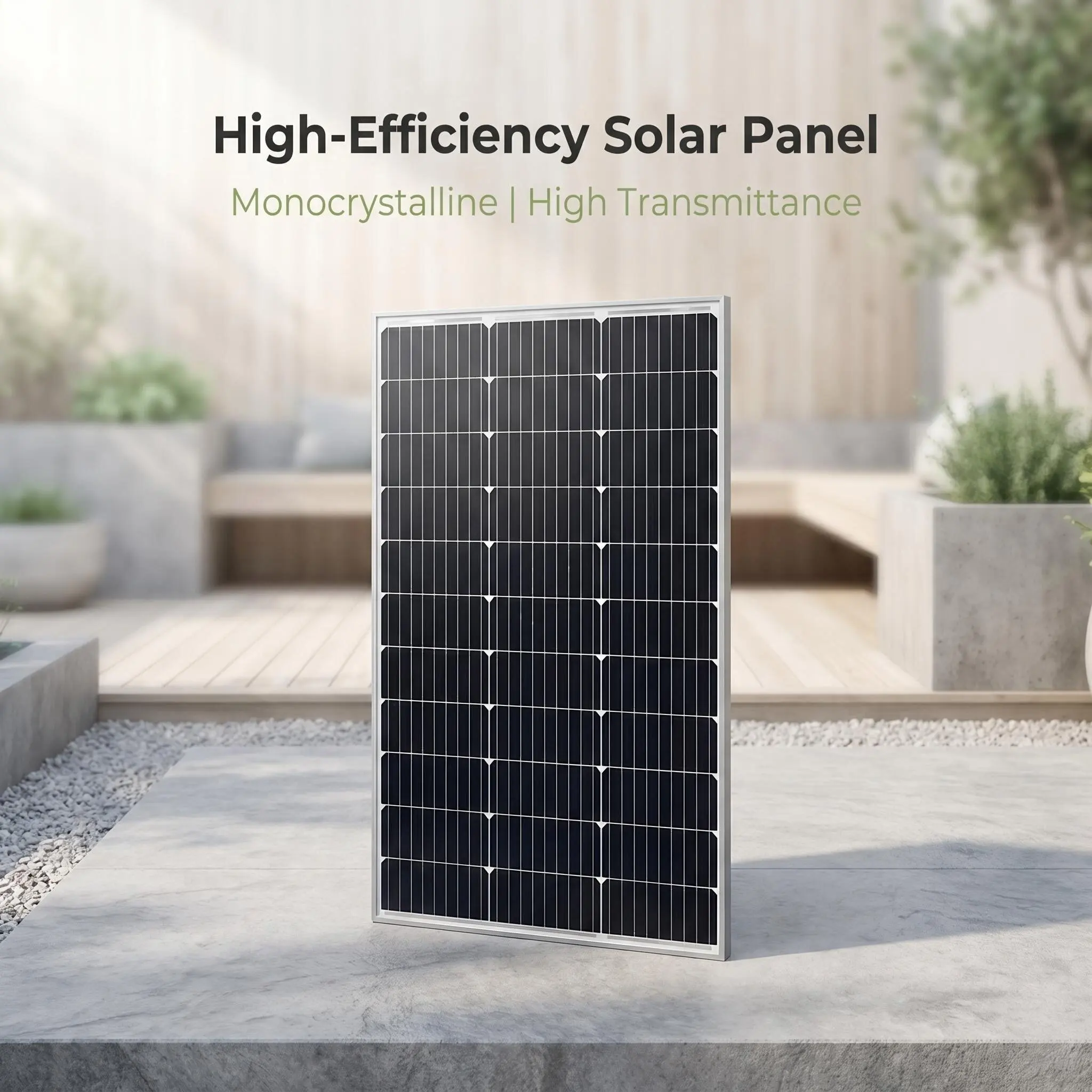 Panel Solar Monocristalino de 100 Vatios y 18V, Cargador Solar Eficiente para Baterías de 12V, Ideal para Autocaravanas, Campers, Camping, Cobertizos de Jardín y Barcos