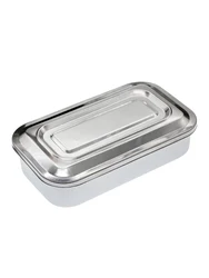 Stainless Steel Disinfection Box With Cover Rectangular Curved Waist Plate Instrument Tray Alcohol Jar Medicine Pot Small Measur