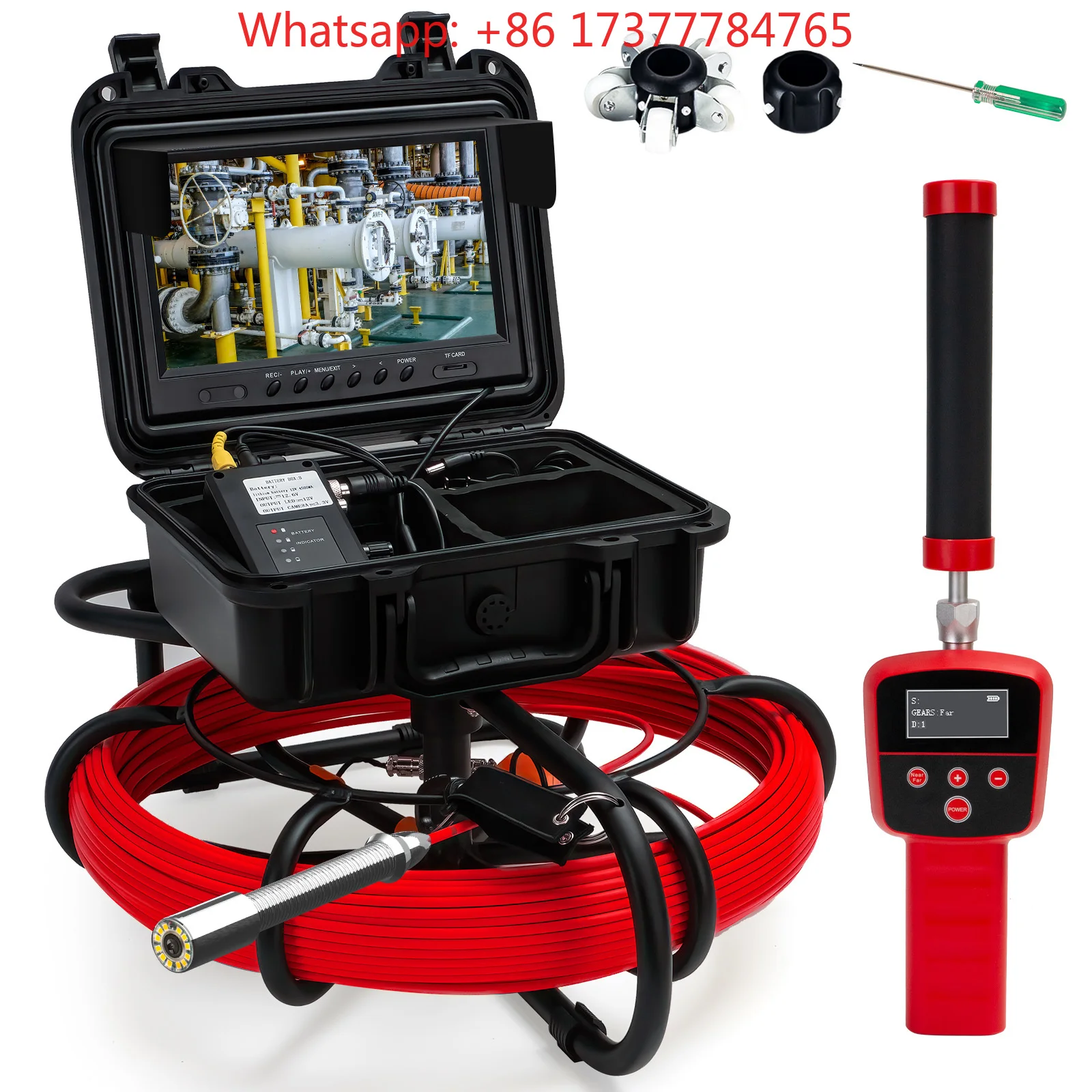 512Hz Sonde Receiver Self Leveling Pipe for Pipe Location 23mm Drain Sewer Pipe Drain  with SD 16GB &WIFI