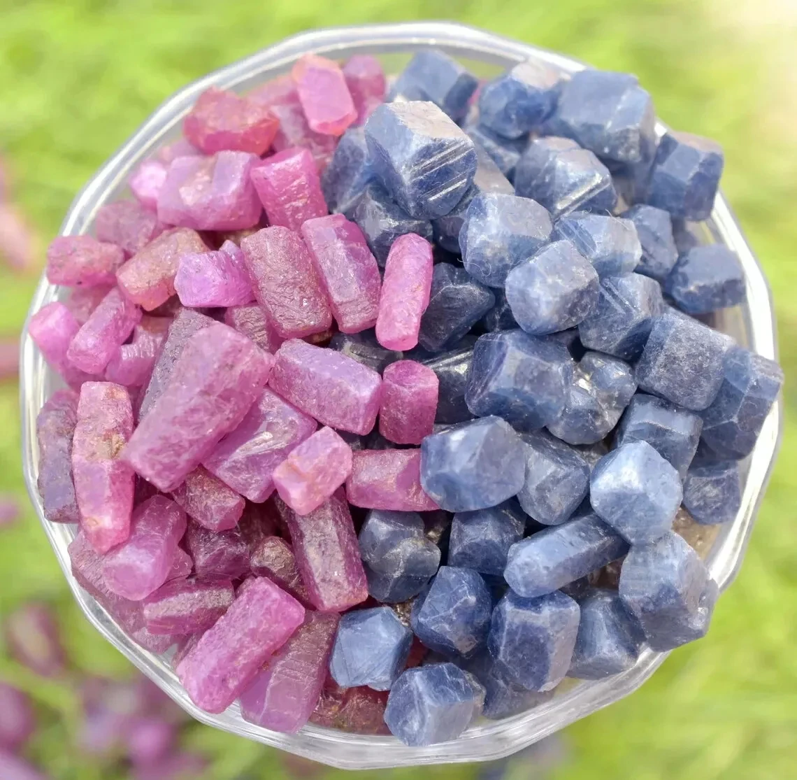 100.00% Natural Top Grade Ruby & Blue Sapphire Raw Loose Gemstone Lot 100.00 Ct