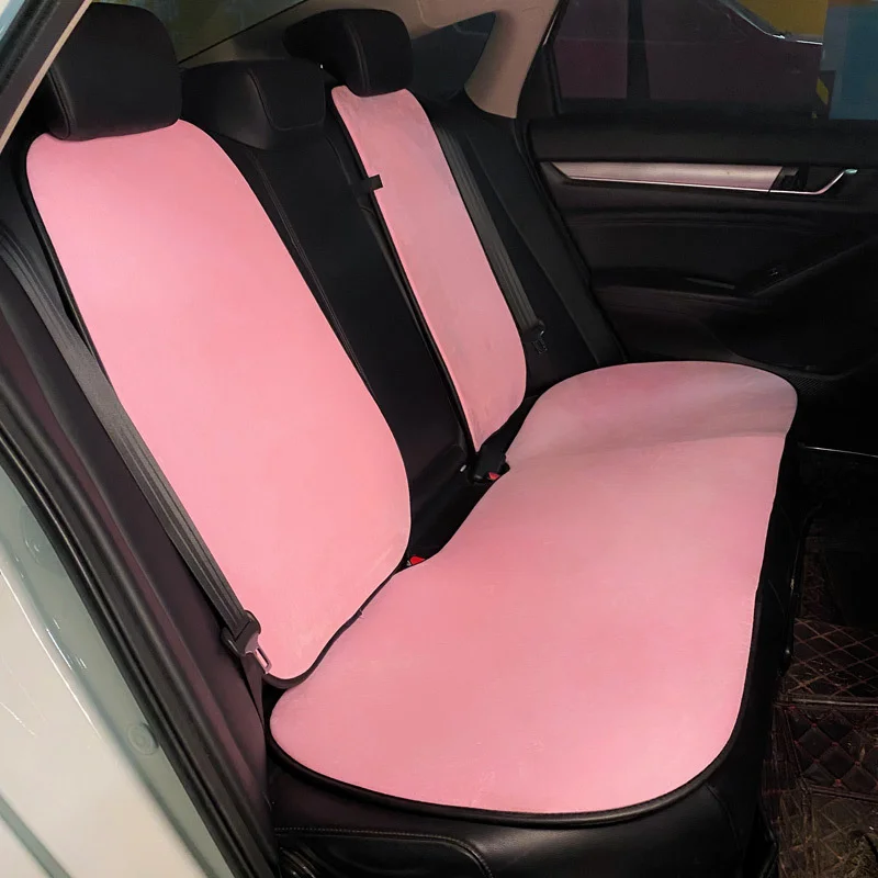 Plush Black Pink Car Cushion Winter Plush Seat Warm Heating Anti-Freezing Car Seat Cushion