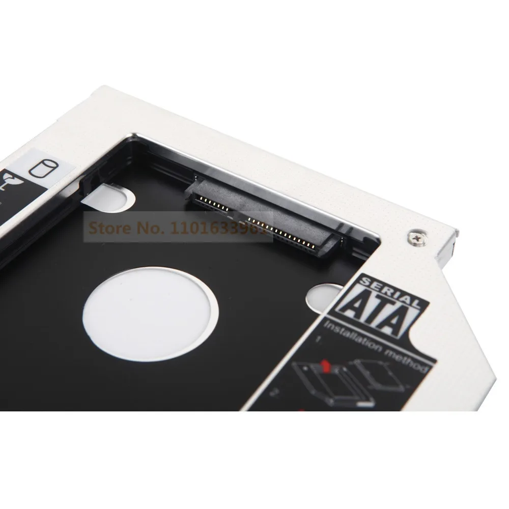 Universal 9.0mm SATA 2nd Hard Drive HDD SSD Optical Bay Caddy Frame Bracket for HP EliteBook 2530P 2540p 2560p 2570p