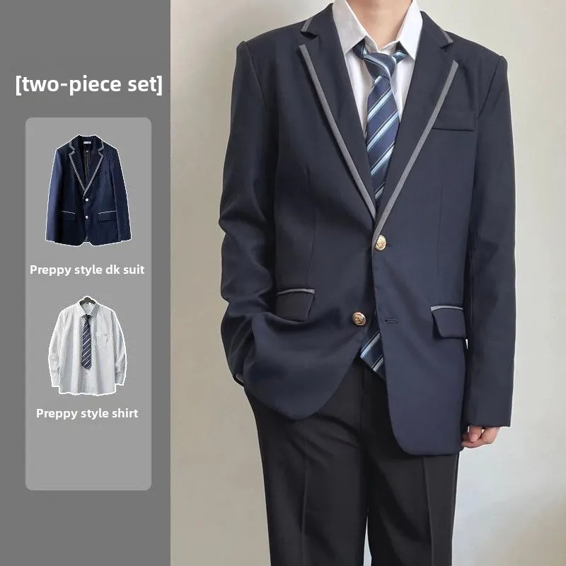 Conjunto de orme Estilo Japonês DK para Homens com Ombreiras, Terno de Primavera e Outono, orme Escolar JK, Conjunto ...