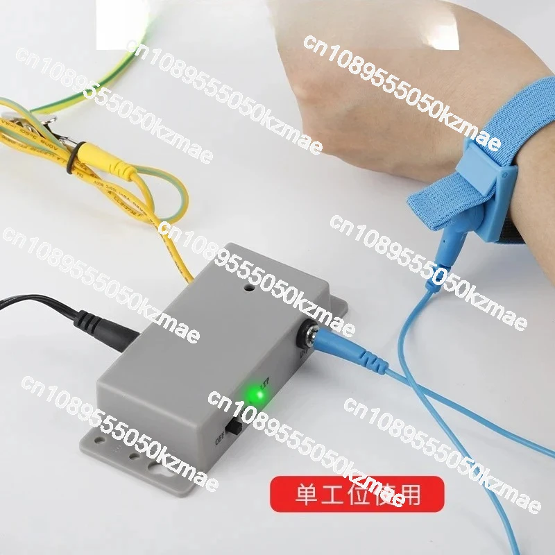 

Dual-Station Anti-Static Bracelet Tester - Wired Wrist Strap Monitor with Rope