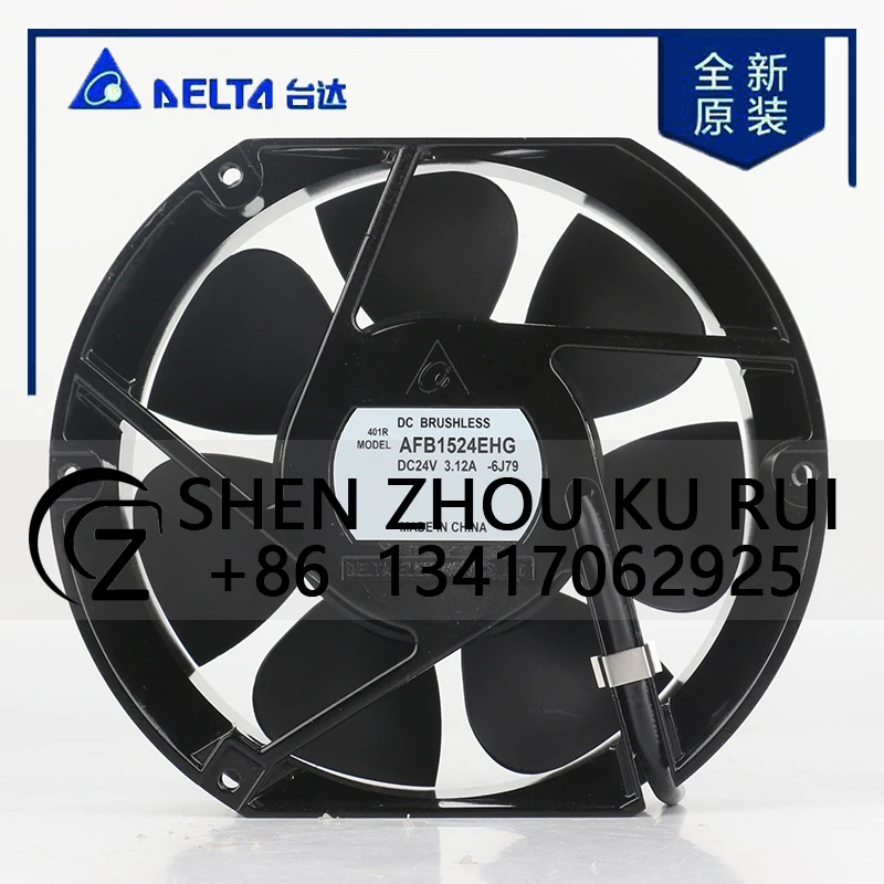 

AFB1524EHG-6J79 Delta 5V 12V 48V DC 24V 3.12A 17251 172X150X51MM 17CM mute Super high air volume double ball bearing cooling fan