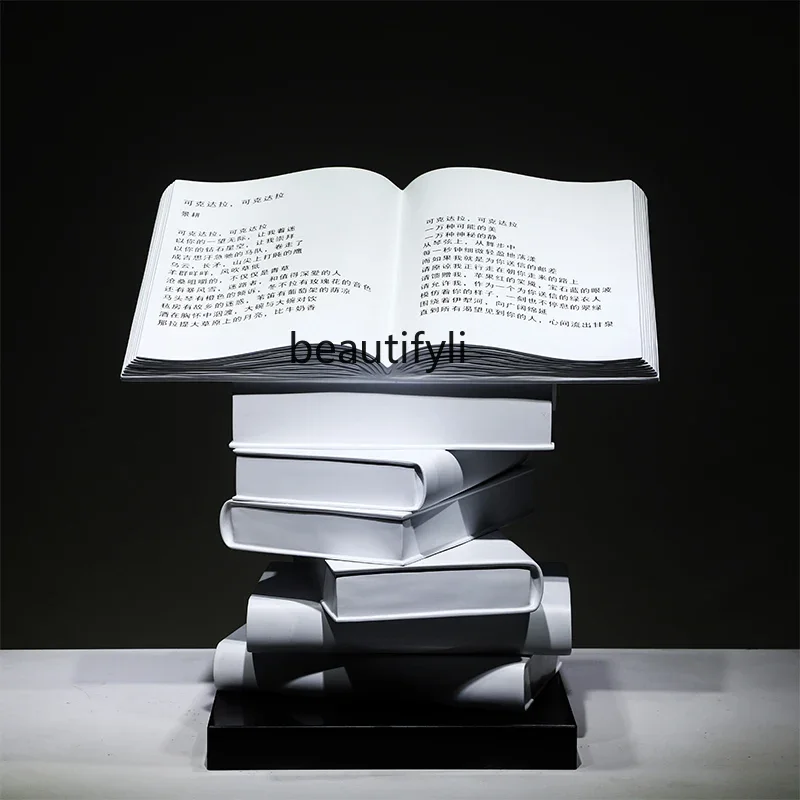 

LJYBookstore Bookstore Simulation Abstract Book Sculpture Study Fiberglass Ornament Art Decoration
