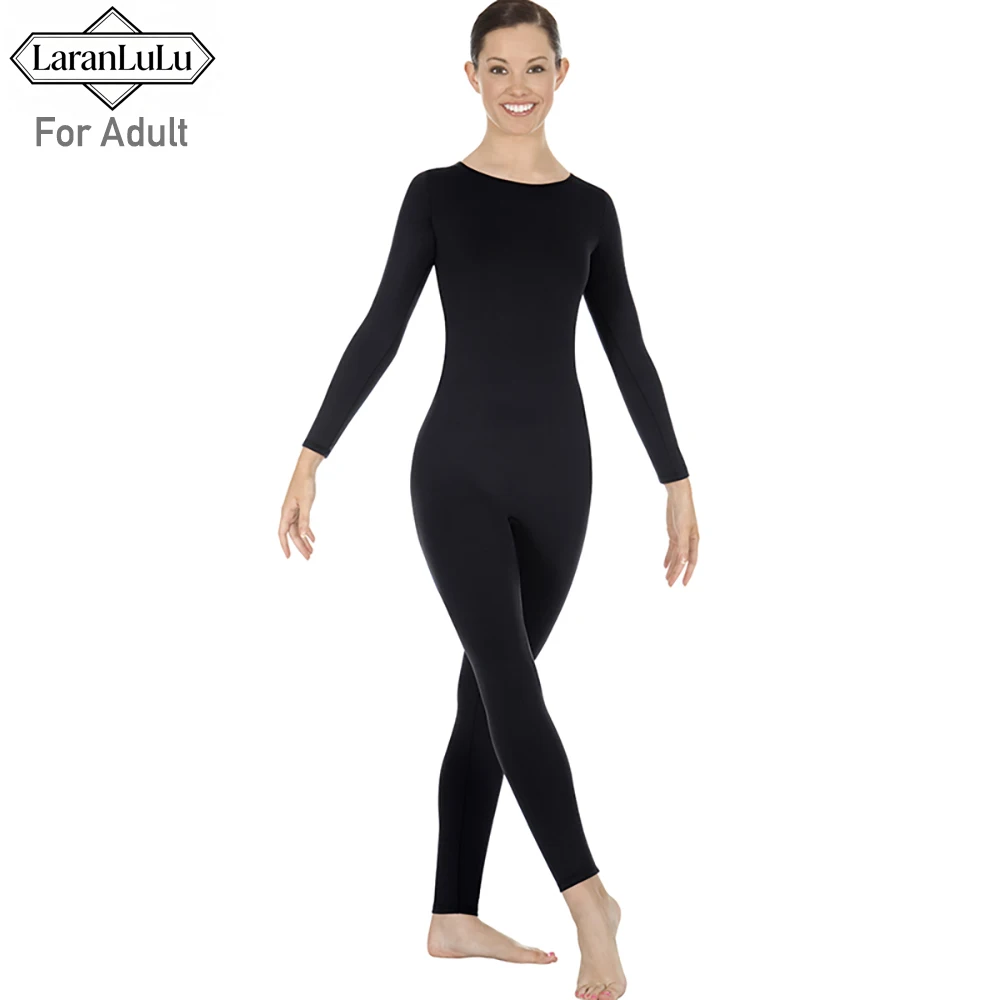 Speerise Adult Turtleneck Spandex Unitard Zipper-Back Long Sleeve Bodysuit Dance wear Women Jumpsuit Bodysuit One Piece Outfit
