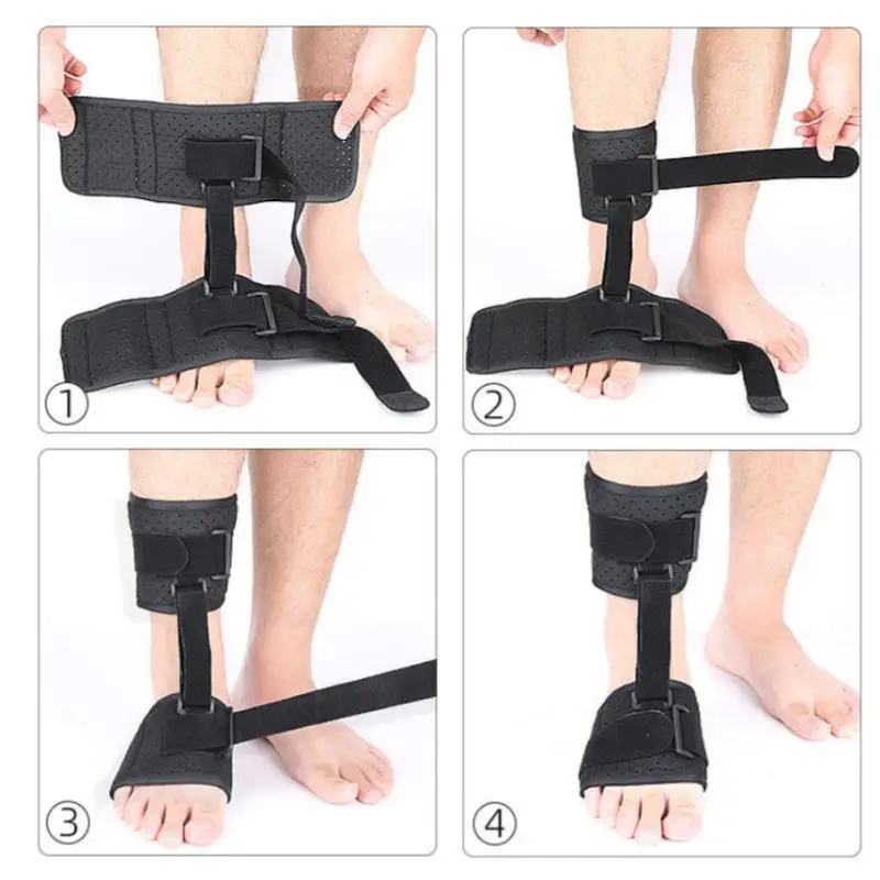 Atmungsaktiver, verstellbarer Fußstützgurt mit interner und externer Flip-Sohle, Anti-Durchhang-Knöchelstabilisator für das Training – Detail 6