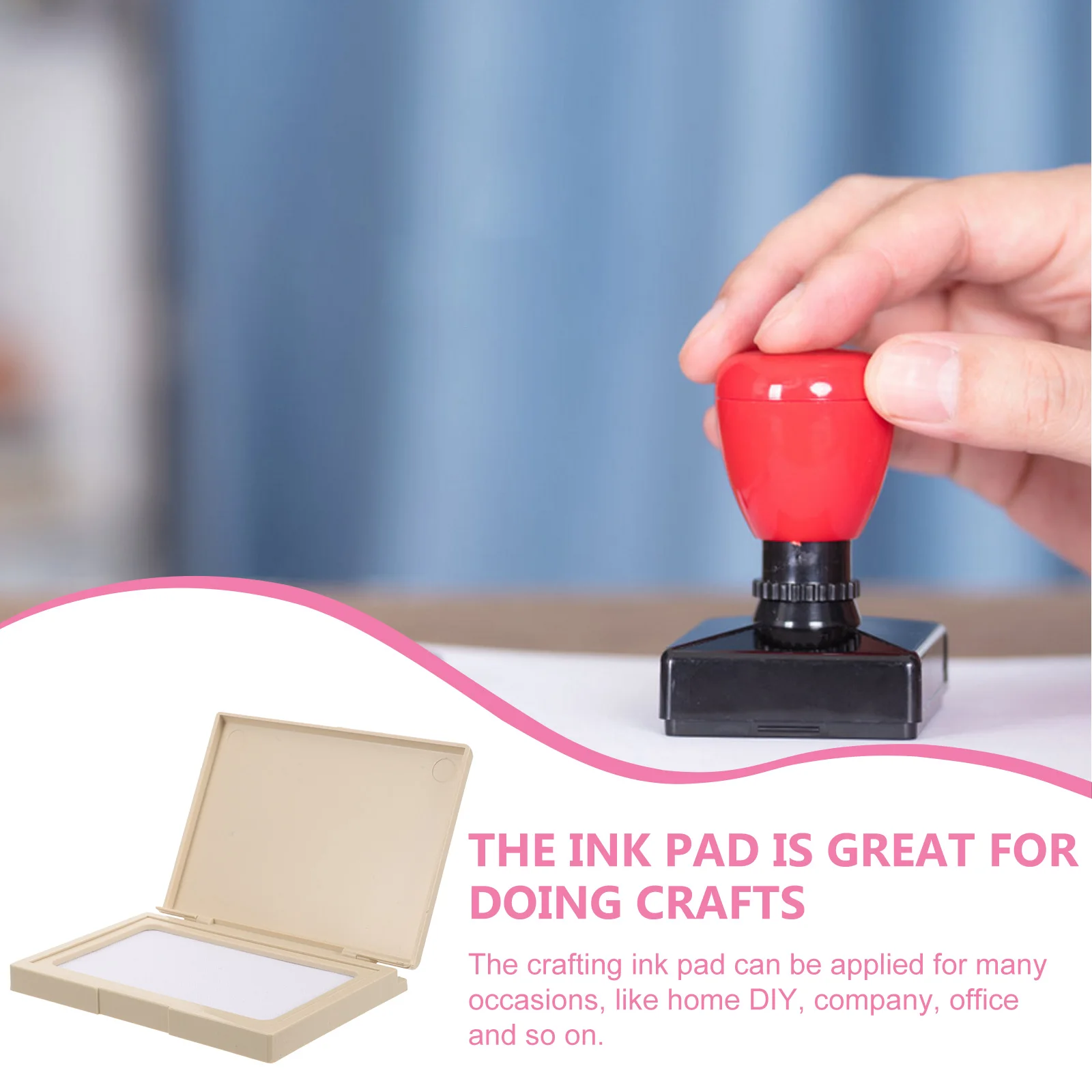 

Blank Ink Pads for Baby Handprints Footprints Large Square DIY Craft Storage Case Fingerprint Pad Office Supply