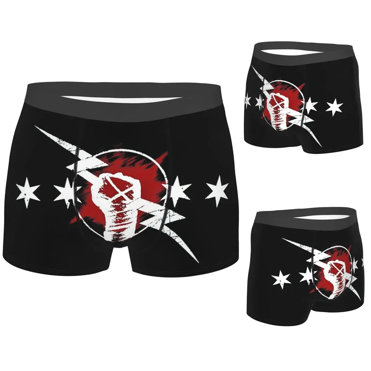 

Boxer Underpants Shorts Cm Punk Logo Panties Men Soft Underwear for Homme Man Boyfriend Gift