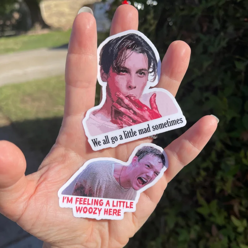 Horror Movie Scream Sticker Billy Loomis Face 90s Classic Horror Film Cosplay Accessories Laptop Water Bottle Decor Sticker