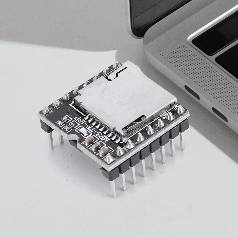 1-10 Uds DFPlayer Mini módulo de reproductor de MP3 V3.0 16P compatible con tarjeta TF U-Disk Mini reproductor MP3 DF placa de módulo de Audio y voz para Arduino