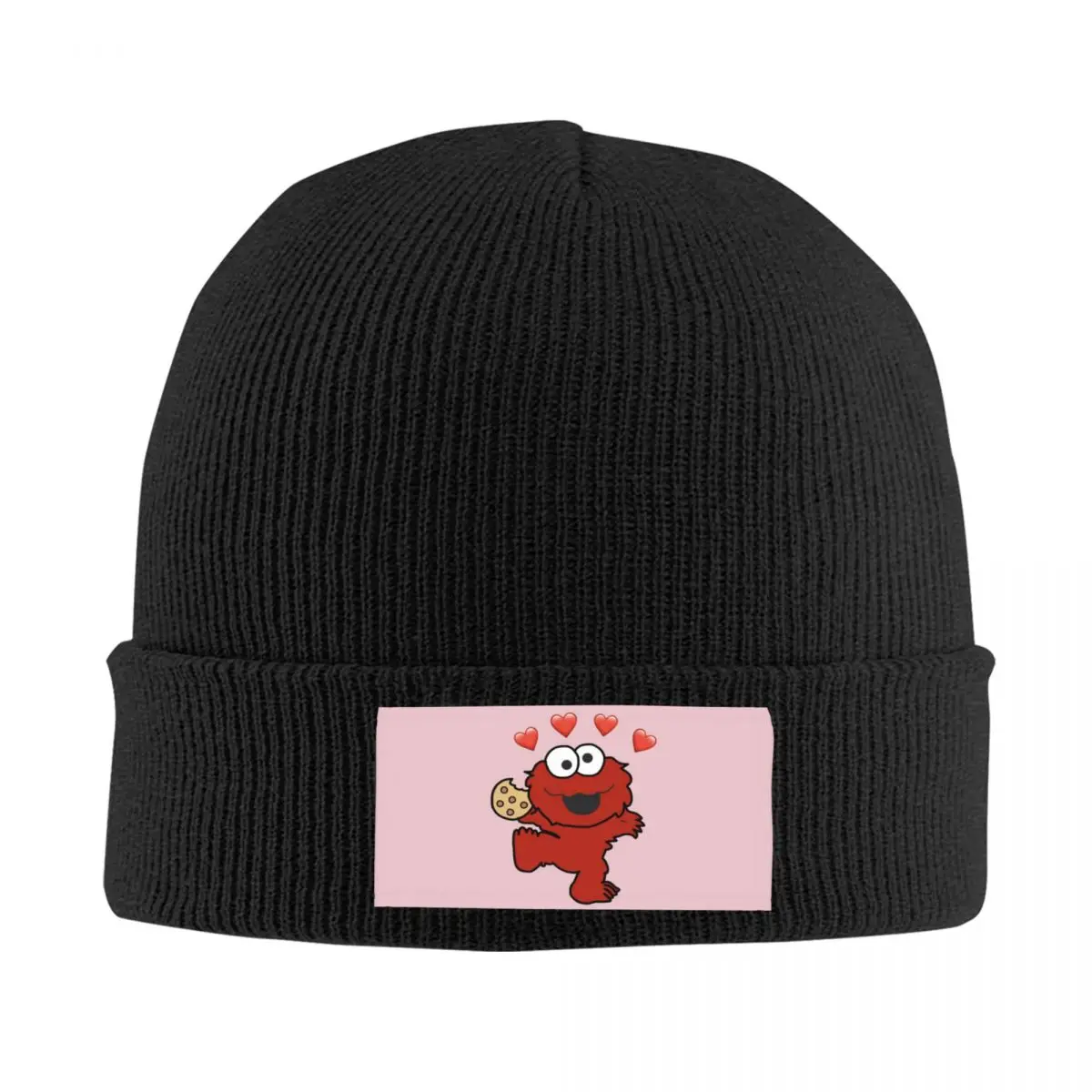 

Custom Sesame Street Elmo Bonnet Hats Cool Knitting Hat For Men Women Warm Winter Skullies Beanies Caps