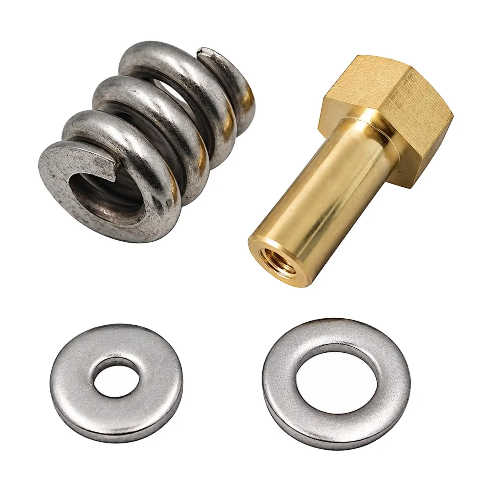 Spring Barrel Nut Assembly Threaded Brass Barrel Nut with Spring and Washers Pool Filter Fastener Kit Hex Head