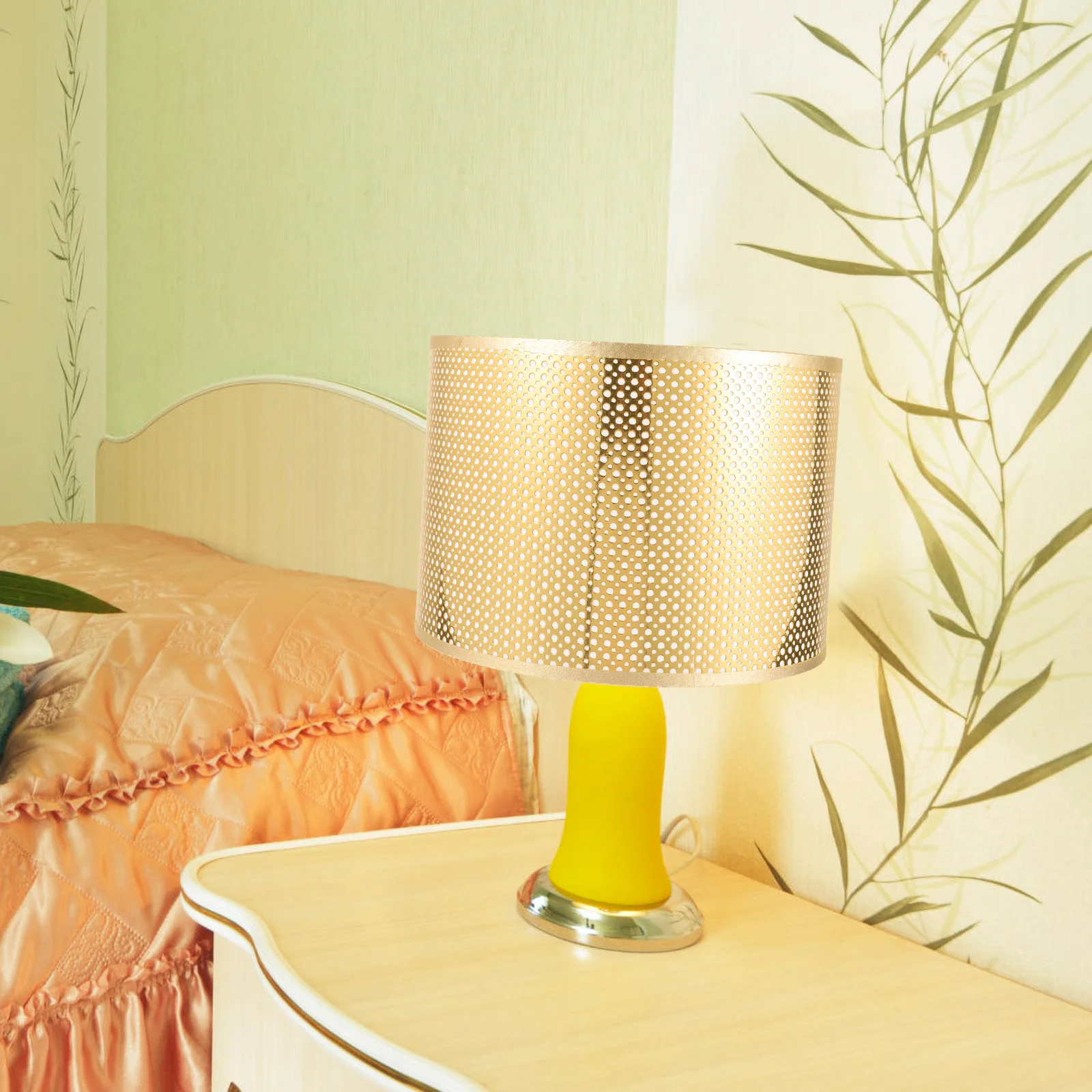 

Modern Cloth Lamp Shade Small Oval Drum Table Light Cover for E27 Bedside Lamp Replacement Decorative Living Room Study Bedroom