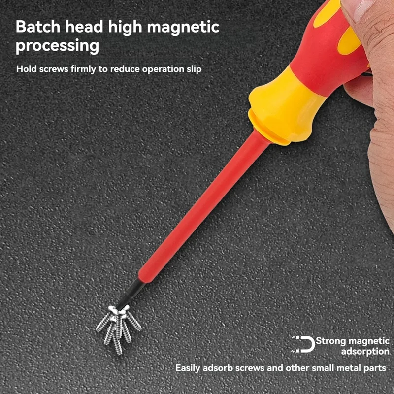 ABNO-Insulated Electrician Screwdriver Set Magnetic Replaceable Screwdriver Household Appliance Repair Tools
